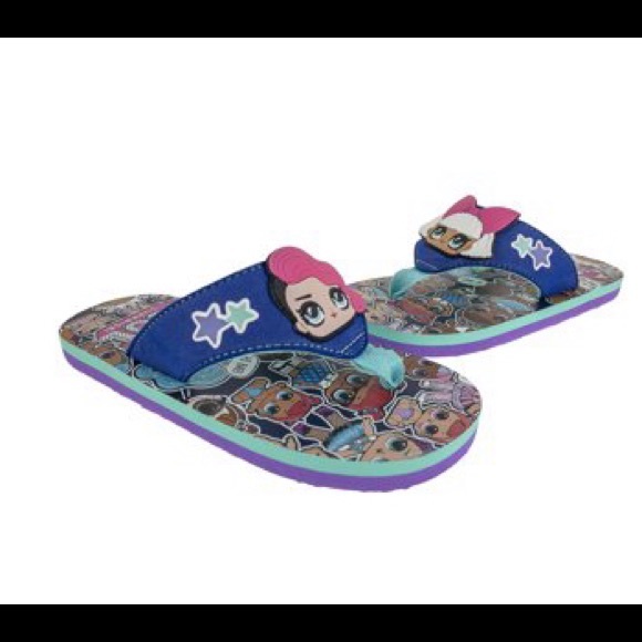 Lol surprise girls flip flops S 8/9 t - Picture 1 of 5
